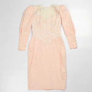 Vintage Jessica McClintock Cocktail Dress Blush